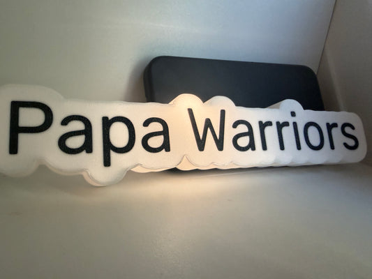 PW Beleuchtetes Schild